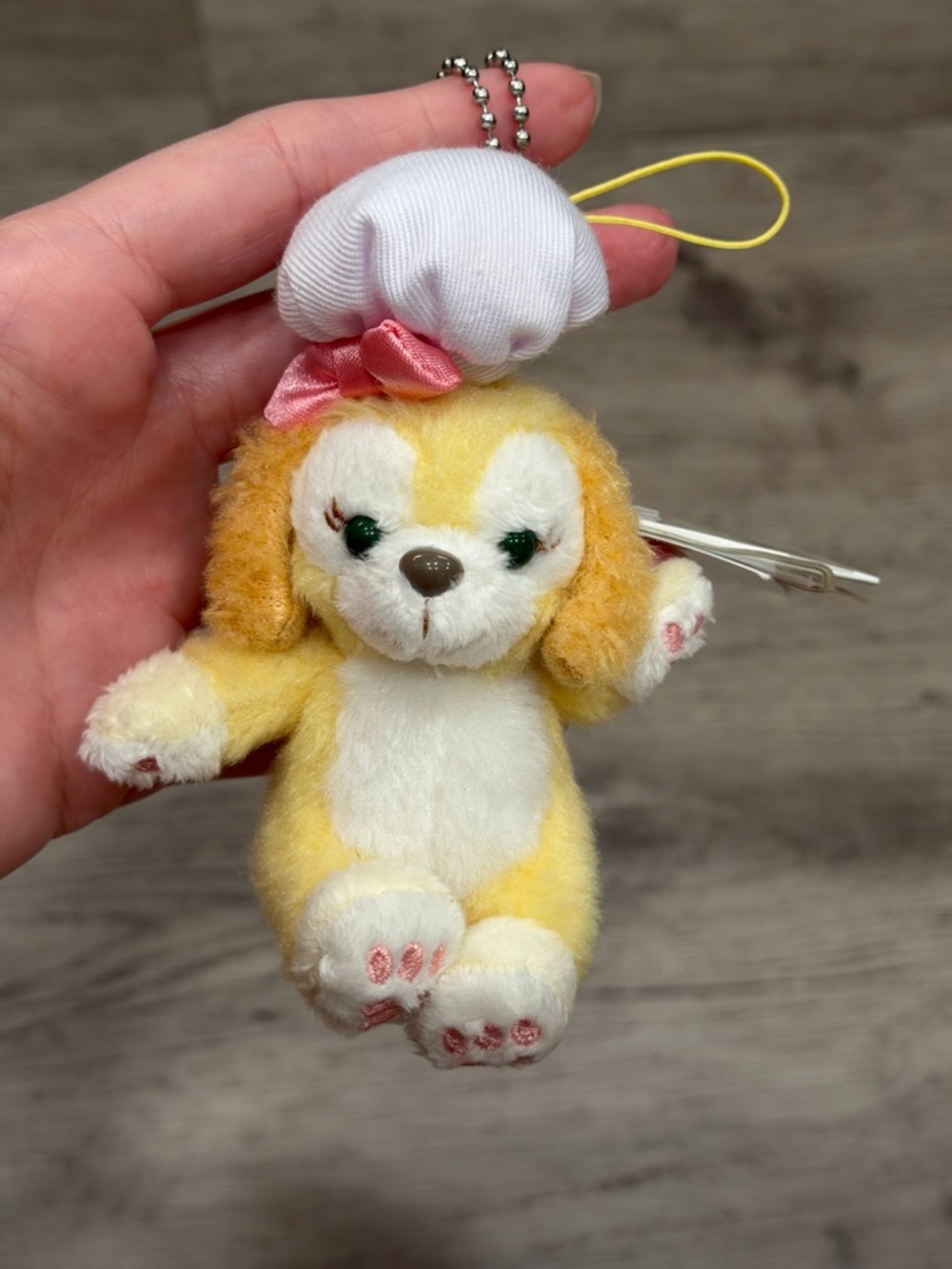 Hong Kong Disney Sitting CookieAnn Plush Friend of Duffy Bag Charm/Keychain NWT